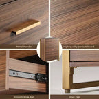 Commode 5 tiroirs EUREKA ERGONOMIC 42 Chest Armoire d'appoint Noyer