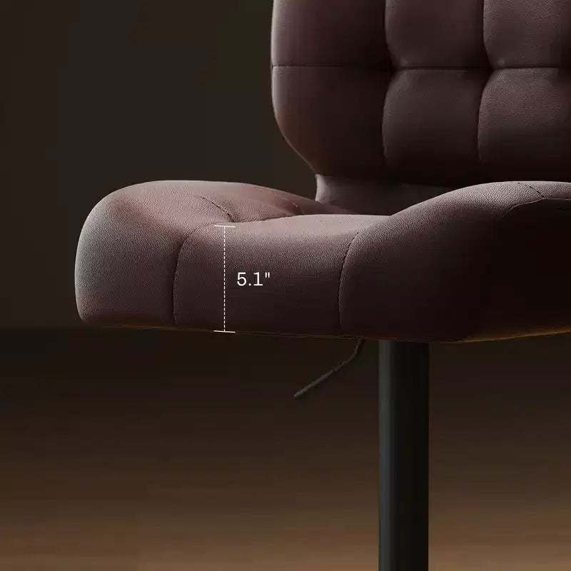 HOMCOM Lot de 2 tabourets de bar hauteur de bar avec siège réglable, coussin épais et repose-pieds en métal pour bar à la maison