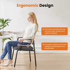 Chaises empilables en métal robustes avec assise en tissu et dossier en maille