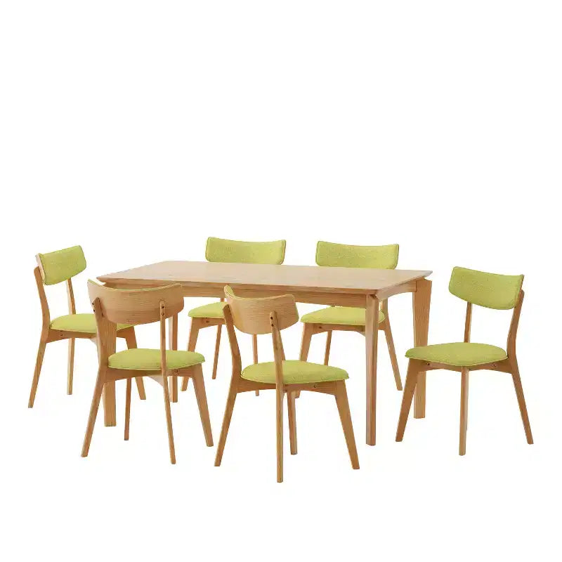 Ensemble de salle à manger 7 pièces Christopher Knight Home Carmody en bois et tissu