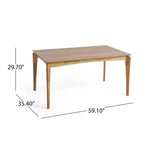 Ensemble de salle à manger 7 pièces Christopher Knight Home Carmody en bois et tissu