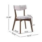 Ensemble de salle à manger 7 pièces Christopher Knight Home Carmody en bois et tissu