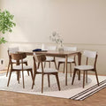 Christopher Knight Home Carmody Wood and Fabric 7 Piece Dining Set
