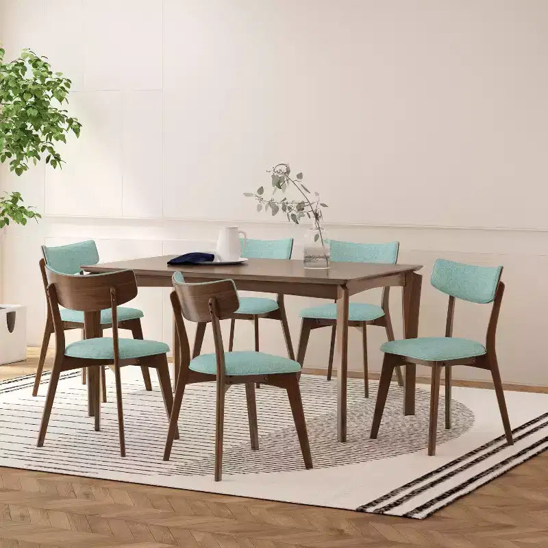 Ensemble de salle à manger 7 pièces Christopher Knight Home Carmody en bois et tissu