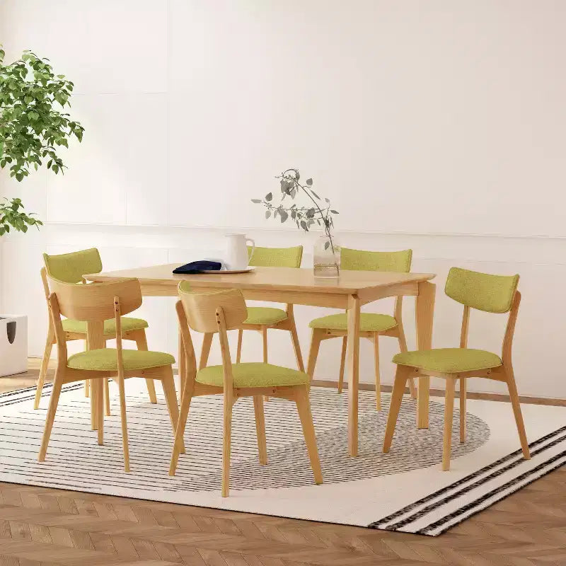 Ensemble de salle à manger 7 pièces Christopher Knight Home Carmody en bois et tissu