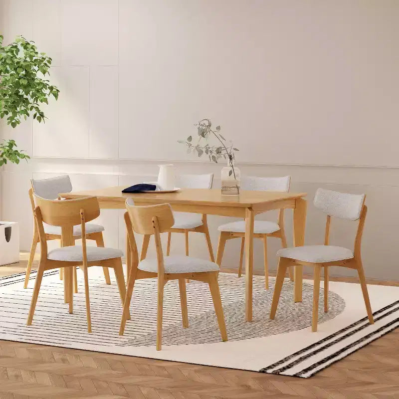 Ensemble de salle à manger 7 pièces Christopher Knight Home Carmody en bois et tissu