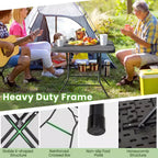 Costway Table Pliante Carrée 80 cm, Table Pliante d'Intérieur/Extérieur en Plastique