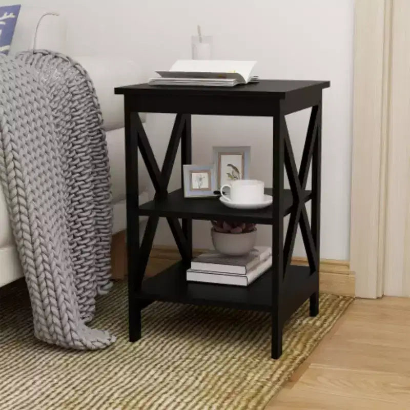 Table d'appoint noire Oxford - pieds en MDF