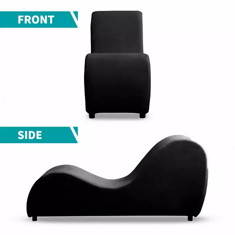 Mjkone Chaise longue de yoga en velours, chaises de yoga incurvées modernes pour adultes pour l'étirement, la relaxation, l'exercice