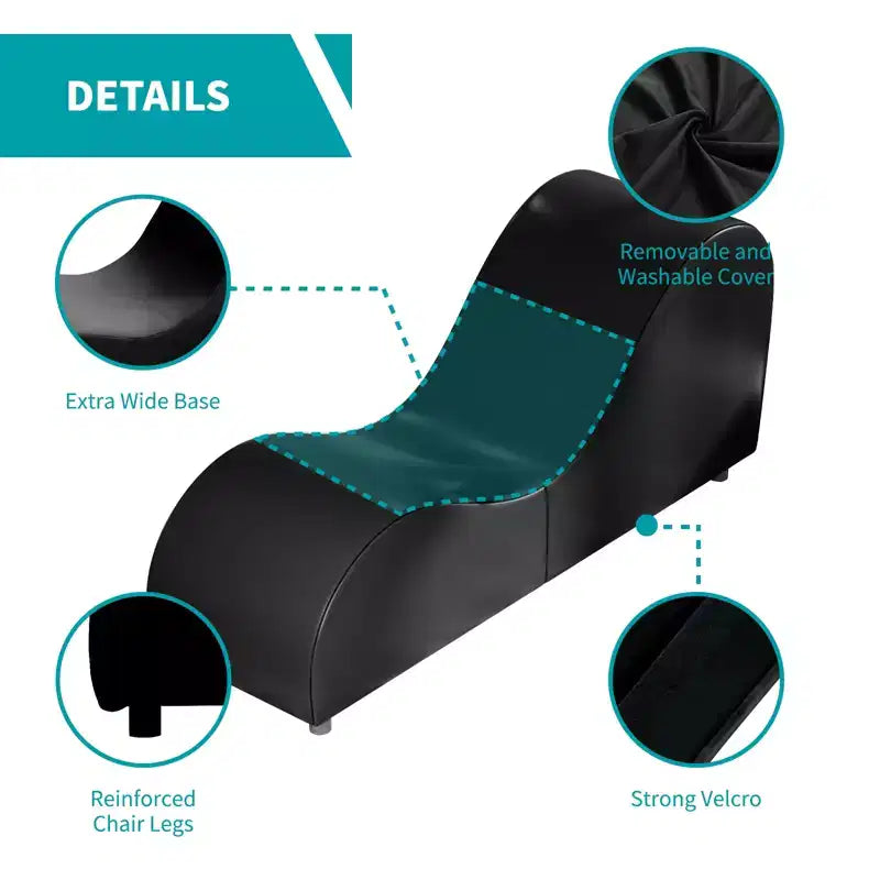 Mjkone Chaise longue de yoga en velours, chaises de yoga incurvées modernes pour adultes pour l'étirement, la relaxation, l'exercice