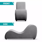 Mjkone Chaise longue de yoga en velours, chaises de yoga incurvées modernes pour adultes pour l'étirement, la relaxation, l'exercice
