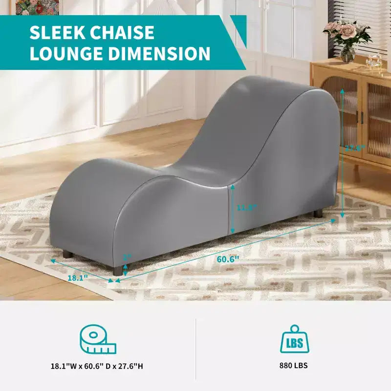 Mjkone Chaise longue de yoga en velours, chaises de yoga incurvées modernes pour adultes pour l'étirement, la relaxation, l'exercice