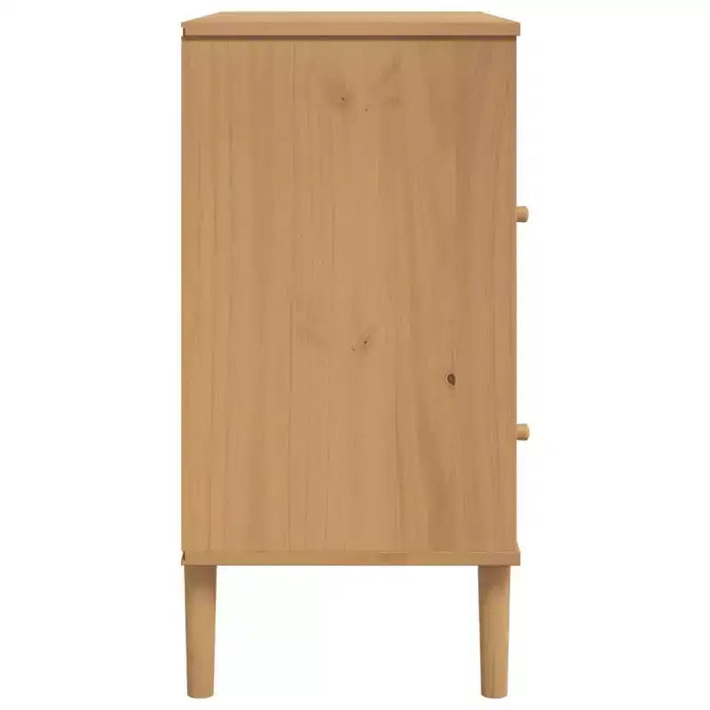 vidaXL Commode SENJA aspect rotin marron 80x40x80 cm bois de pin massif