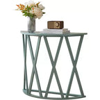 Kings Brand Furniture Table Console Demi-Lune en Bois Vienna pour Entrée, Table d'Appoint Canapé Motifs en X pour Salon, Couloir, Hall, Entrée