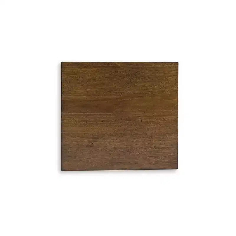 Table d'appoint rectangulaire traditionnelle Signature Design by Ashley Sturlayne – Table d'appoint à deux niveaux avec poteaux décoratifs, marron