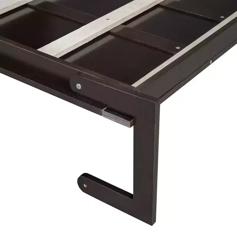 Lit escamotable Queen Size Whisen, se replie en armoire avec coussin, facile à utiliser
