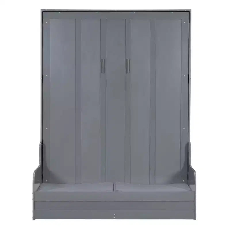 Lit escamotable Queen Size Whisen, se replie en armoire avec coussin, facile à utiliser