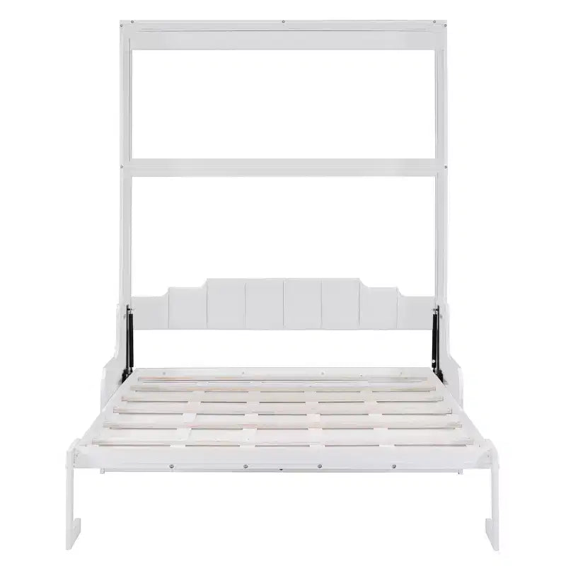 Lit escamotable Queen Size Whisen, se replie en armoire avec coussin, facile à utiliser