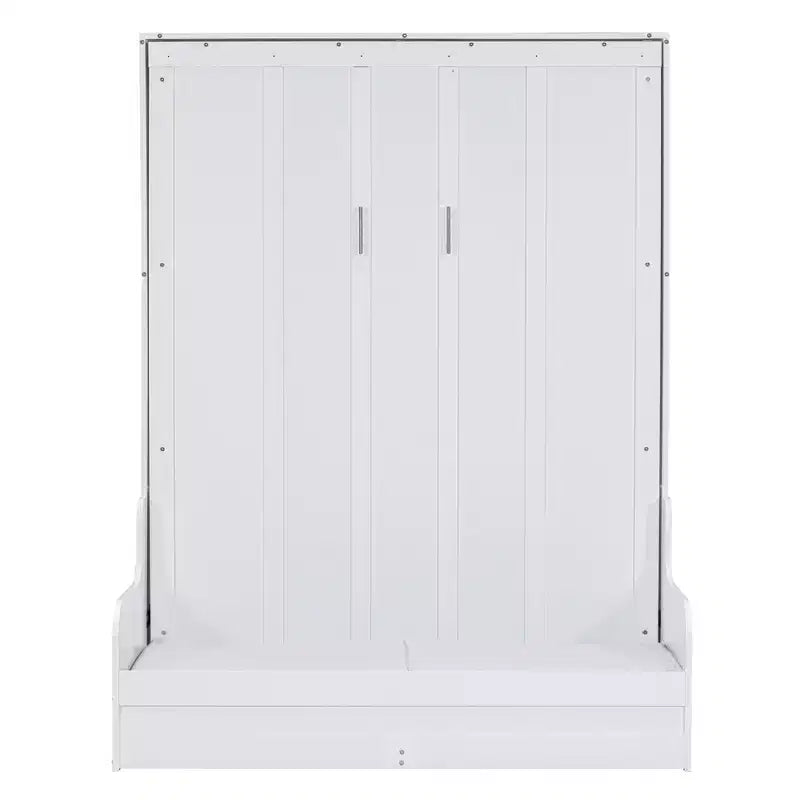 Lit escamotable Queen Size Whisen, se replie en armoire avec coussin, facile à utiliser