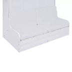 Lit escamotable Queen Size Whisen, se replie en armoire avec coussin, facile à utiliser