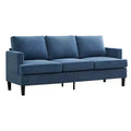 Hyleory 3-Seater Simple Design Sofa - Modern Fabric Sofa with Wooden Frame and Comfortable Cushions