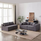 Canapé d'angle modulable en velours côtelé de 2,64 m, ensemble canapé de sol de luxe, meuble rembourré d'intérieur