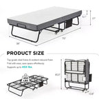 Lit pliant EROMMY, lit pliant 96,5 cm de large avec matelas inclus, lit de repos