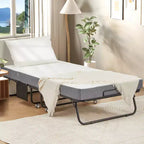 Lit pliant EROMMY, lit pliant 96,5 cm de large avec matelas inclus, lit de repos