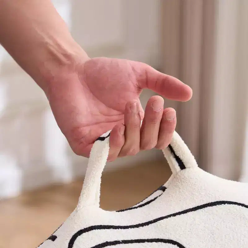 FERPIT Fauteuil poire rembourré en mousse haute densité, fauteuil pouf moelleux avec accoudoirs pour salon, chambre à coucher