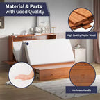 Lit escamotable Mjkone Queen Size avec chargement USB, tiroir de rangement et matelas