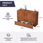 Lit escamotable Mjkone Queen Size avec chargement USB, tiroir de rangement et matelas