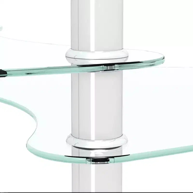 Table basse en verre Table basse ovale Table basse de salon moderne Table d'appoint avec plateau transparent/noir-ModernLuxe