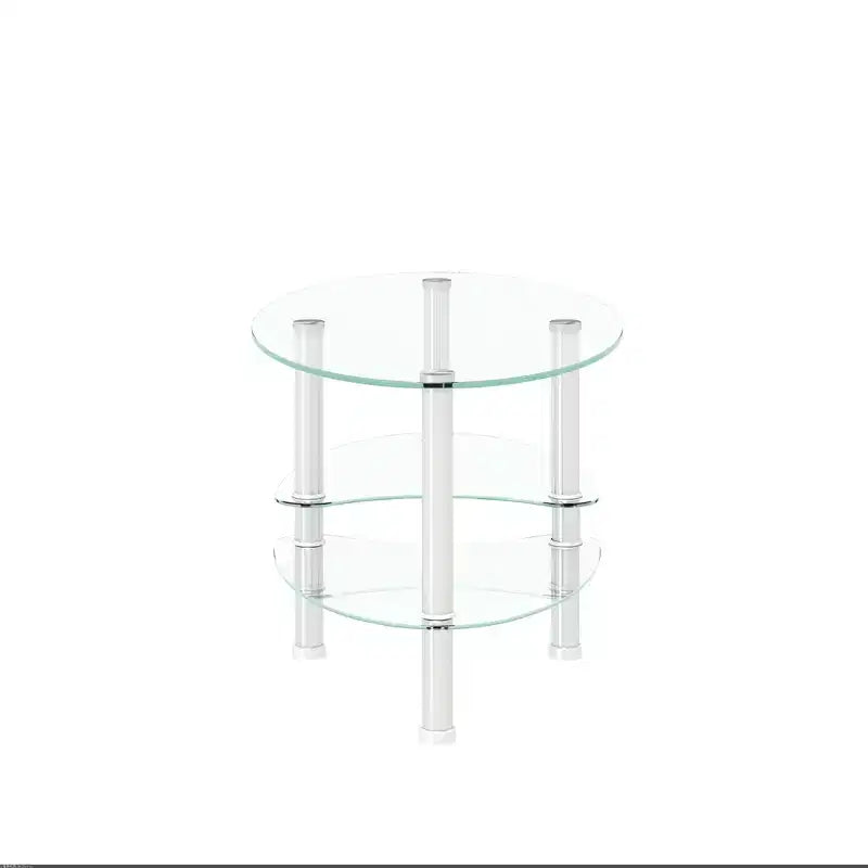 Table basse en verre Table basse ovale Table basse de salon moderne Table d'appoint avec plateau transparent/noir-ModernLuxe