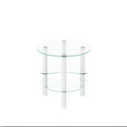 Table basse en verre Table basse ovale Table basse de salon moderne Table d'appoint avec plateau transparent/noir-ModernLuxe