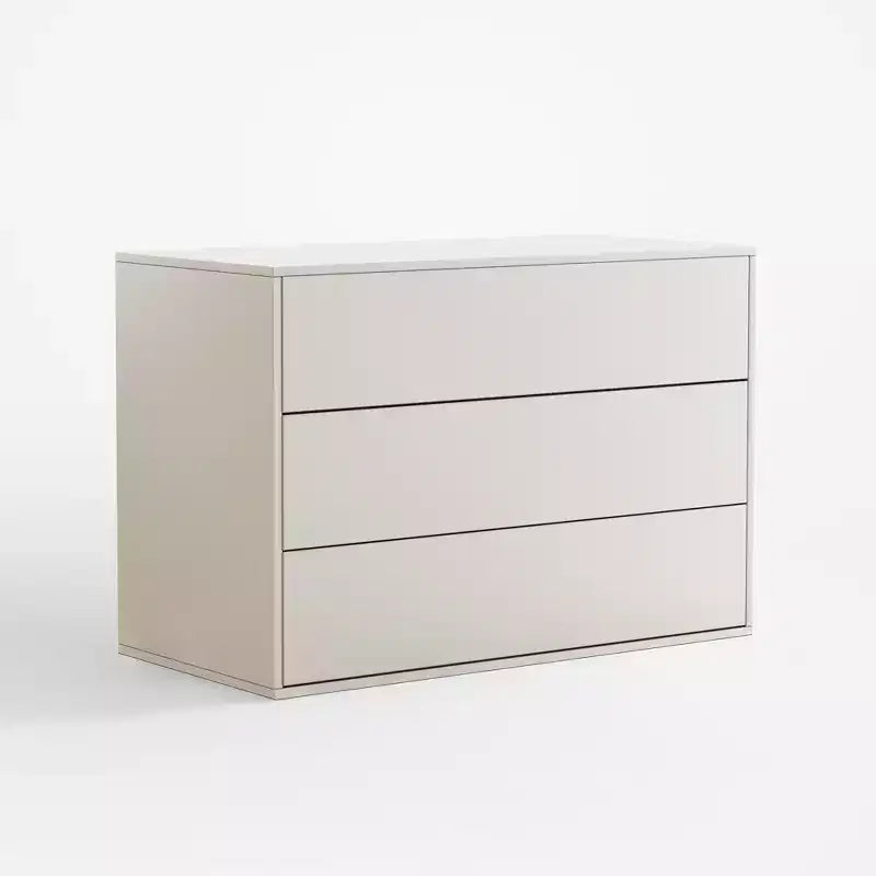 La table de chevet moderne à 3 tiroirs Luck Live, mesurant 31,4 pouces, peut être utilisée comme meuble de rangement dans la chambre ou le salon.