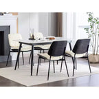 MAYEERTY Chaises de salle à manger modernes du milieu du siècle - Similicuir, dossier en bois courbé noyer, pieds en métal, pied réglable, PU beige, lot de 2
