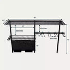 Teal Triangle G-Tool Pro | Système de rangement mural ajustable | Supporte jusqu'à 226 kg