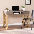 Bardmont Bureau deux tons avec rangement - Gris - SEI