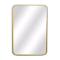 HomeRoots 32 Gold Metal Beaded Accent Mirror