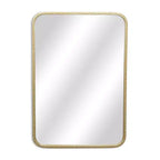 HomeRoots 32 Gold Metal Beaded Accent Mirror