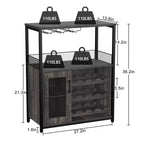 DobleePy Armoires de bar, armoires à vin, buffets, étagères réglables, adaptées aux petits meubles de bar dans les cuisines et les restaurants, couleur rétro