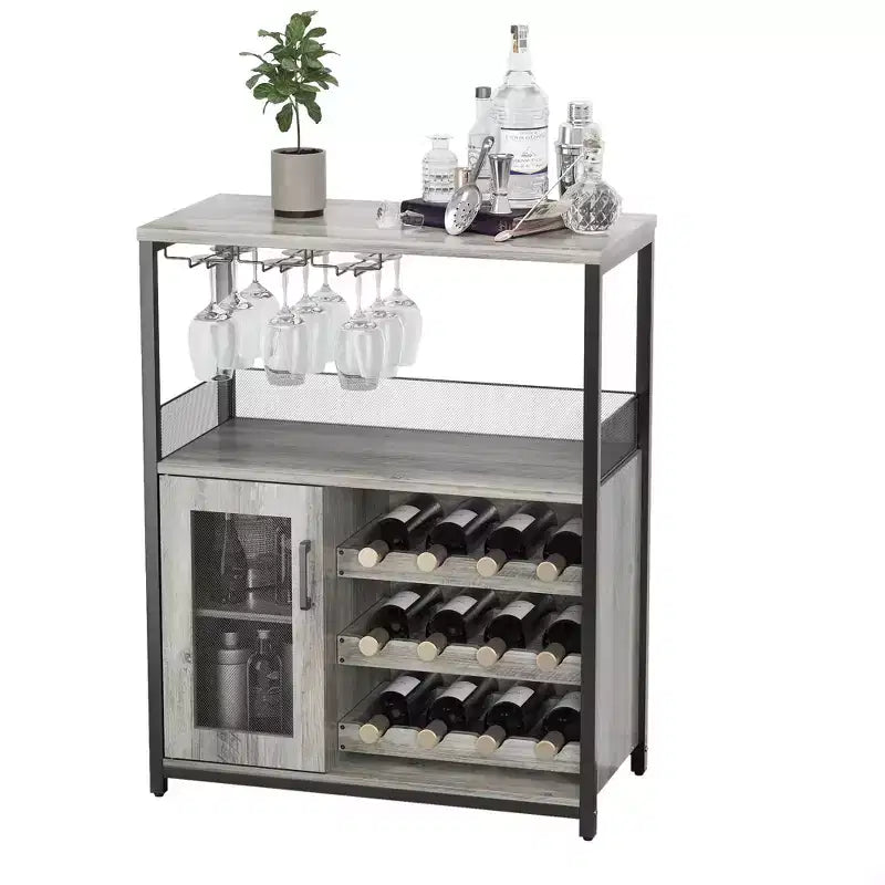 DobleePy Armoires de bar, armoires à vin, buffets, étagères réglables, adaptées aux petits meubles de bar dans les cuisines et les restaurants, couleur rétro