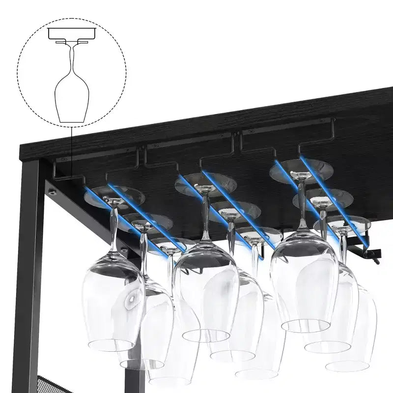 DobleePy Armoires de bar, armoires à vin, buffets, étagères réglables, adaptées aux petits meubles de bar dans les cuisines et les restaurants, couleur rétro