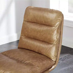 Chaise de bureau pivotante et réglable en cuir véritable Art Leon