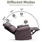 Fauteuil inclinable surdimensionné - Grand fauteuil inclinable manuel en similicuir PU pour adultes, fauteuil de relaxation au confort exceptionnel