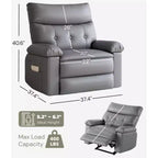 Fauteuil inclinable surdimensionné - Grand fauteuil inclinable manuel en similicuir PU pour adultes, fauteuil de relaxation au confort exceptionnel