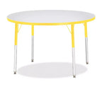 Jonti-Craft Berries Adult Height Color Edge Round Table 42 x 42 in Yellow