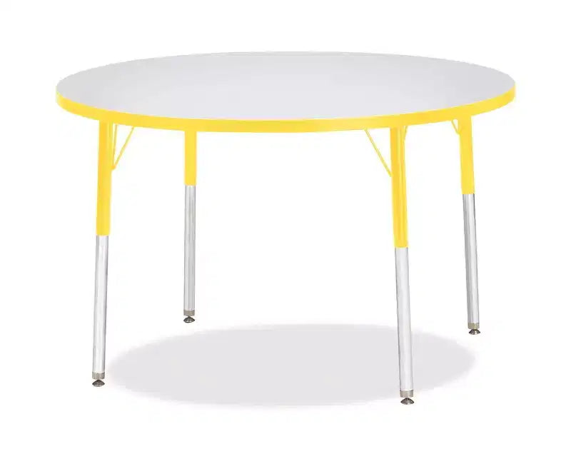Table ronde Jonti-Craft Berries Adult Height Color Edge 42 x 42 po, Jaune