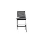 Tabourets Bryce en similicuir gris, ensemble de 2, par Meridian Furniture