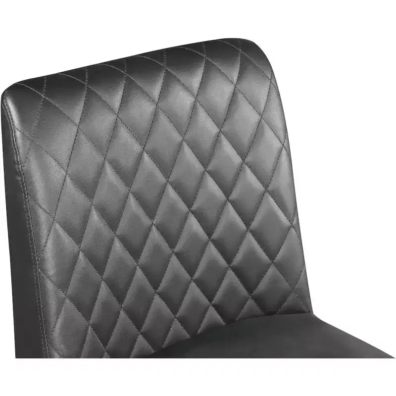 Tabourets Bryce en similicuir gris, ensemble de 2, par Meridian Furniture